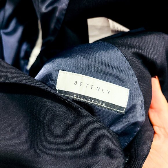 BETENLY Navy wool tailored blazer | Men's classic formal suit jacket | 44L * - Picture 8 of 9